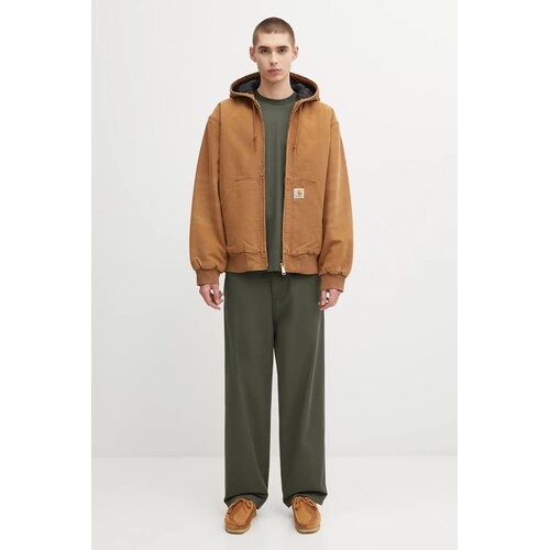 Carhartt WIP Pamučna jakna OG Active Jacket boja: smeđa, za prijelazno razdoblje, I035891.HZ4O Slike