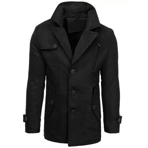 DStreet Men&amp;#039;s black coat CX0440 Slike