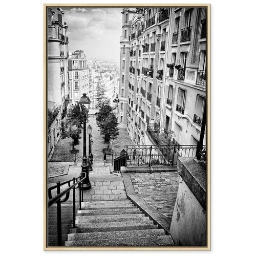  Slika - Parisian Suburb (1-częściowy) Vertical 60x90 U prirodnom drvenom okviru Slike