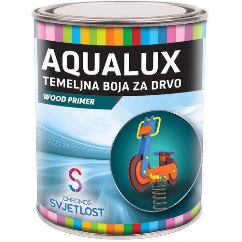 CHROMOS SVJETLOST Temeljna boja za drvo AQUALUX BIJELA 0,75L Slike