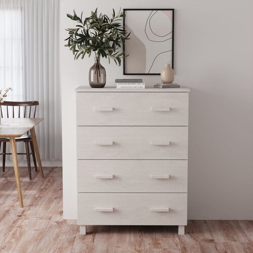 VidaXL Komoda bijela 79 x 40 x 103,5 cm od masivne borovine Slike