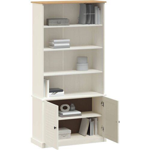  Regal za knjige VIGO bijeli 85x35x170 cm od masivne borovine Slike