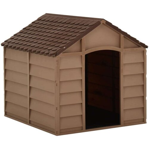 vidaXL Kućica za pse smeđa 71 x 71,5 x 68 cm PP Cijene