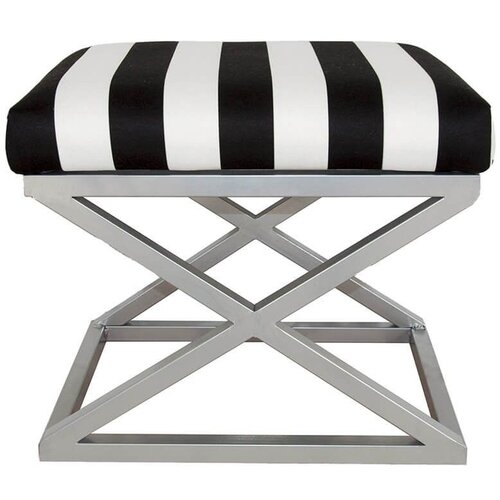 Atelier Del Sofa Capraz - Silver, White SilverWhiteBlack Pouffe Cijene