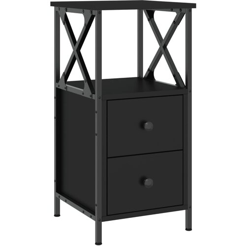 Maison Chic Nočna omarica - Nočna miza črna 34x35,5x70 cm inženirski les, (21687871) Slike