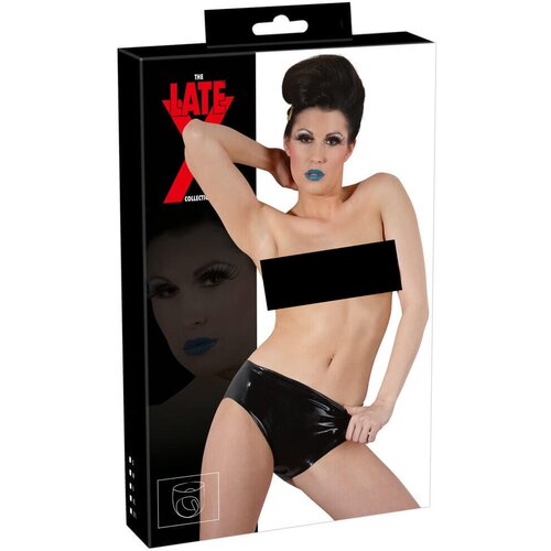 Latex - žensko donje rublje s unutarnjim dildom (crno) - L Cijene