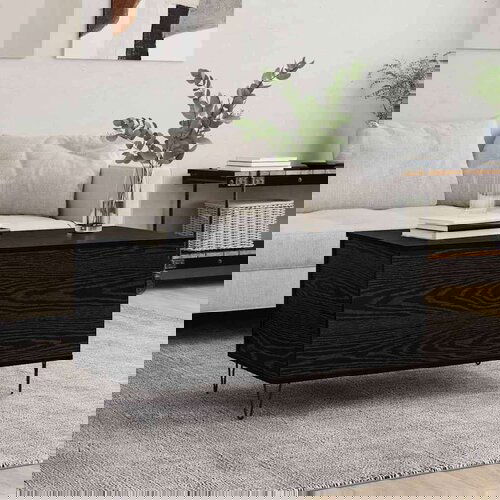  Stolić za kavu Crni hrast 90 x 44.5 x 45 cm Konstruirano drvo Cijene