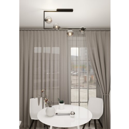  Luster na &amp;scaron;ipci SOMA 4xE14/10W/230V crna/siva Slike