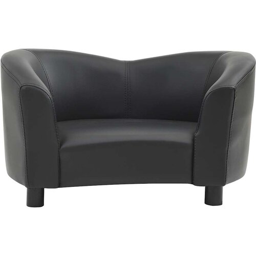 SOFA za pse crna 67 x 41 x 39 cm od umjetne kože Slike