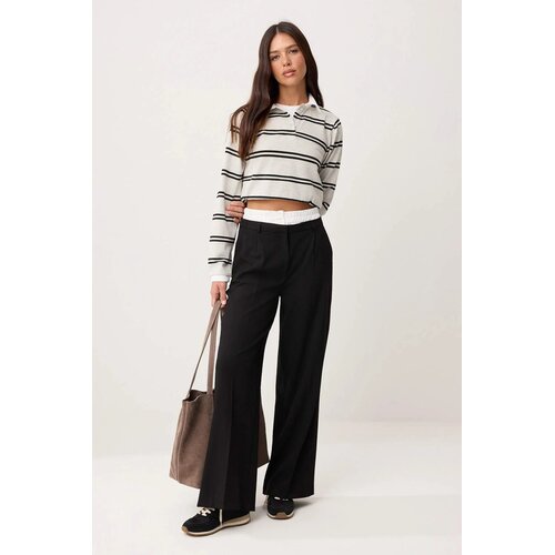 TRENDYOLMILLA ženske pantalone Twoaw24Pl00273, Crna-Crna Slike
