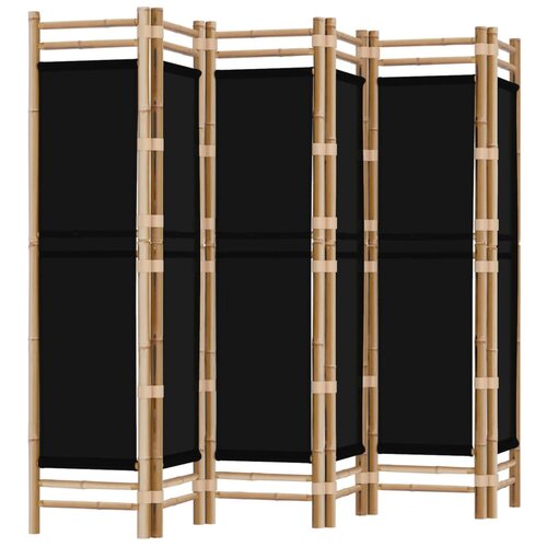 Maison Chic Zložljiva 6-delna Paravan - pregradna stena 240 cm bambus in platno, (22111782) Cene