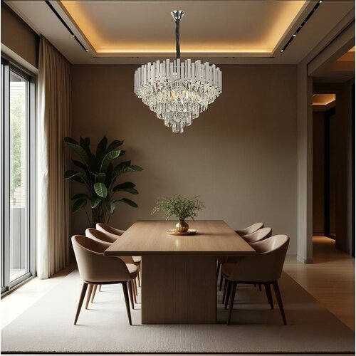 Toolight Visilica s kristalima G051-CP 50CM Chrome Slike