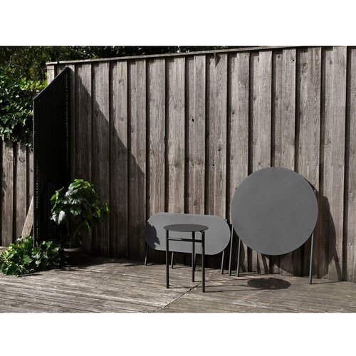 Zone Črna kovinska okrogla jedilna miza &amp;oslash; 70 cm Disc &amp;ndash; Slike