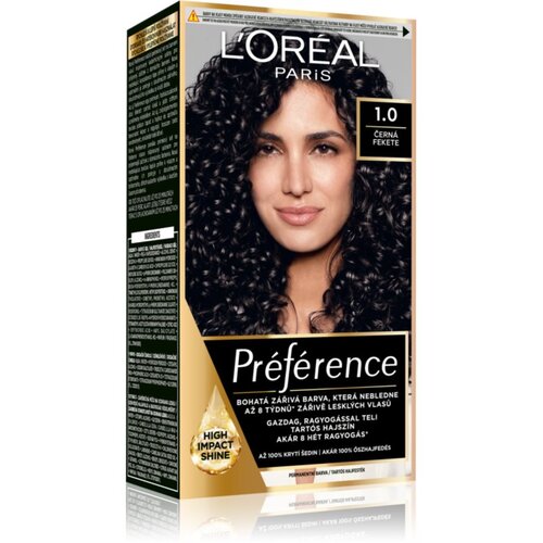 L&amp;acute;Or&amp;eacute;al Paris Pr&amp;eacute;f&amp;eacute;rence boja za kosu nijansa 1 Black 1 kom Slike