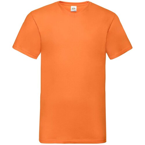 Fruit Of The Loom Pomarańczowa koszulka męska Valueweight V-Neck Cene