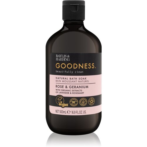 Baylis & Harding Goodness Rose & Geranium Natural Bath Soak kopel 500 ml Cene