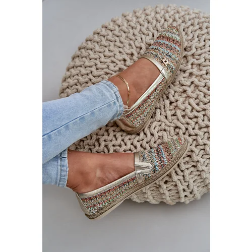 Zazoo Elegant Leather Espadrilles With Braiding Multicolor 10178