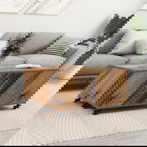 VidaXL Stolić za kavu Staro drvo 75 x 75 x 38 cm Konstruirano drvo Slike
