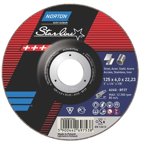 Norton BRUSNA PLOČA A24Q 180X6X22,23 T27,66252837268
