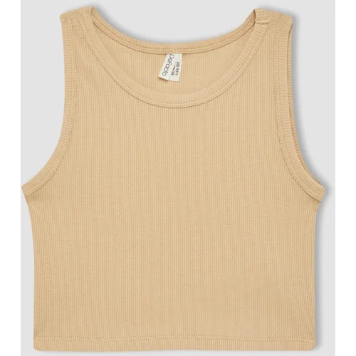 Defacto Girl's Crew Neck Basic Tank Top