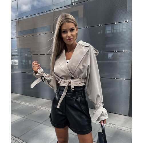 Beloved Lindsy trench crop jakna bež Cene