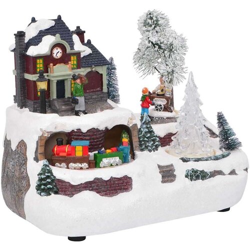 vidaXL Božićna dekoracija za stol Šareni 23.5 x 16 x 18.5 cm Smola Cijene