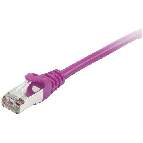 Equip 605553 RJ45 omrežni kabel\, Patch kabel CAT 6 S/FTP 0.25 m vijolična pozlačeni konektorji 1 kos, (20421555) Cene