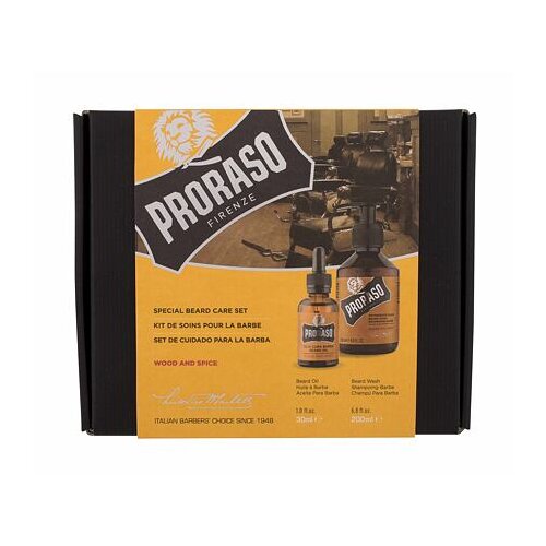 Proraso wood &amp;amp; spice special beard care set darovni set &amp;scaron;ampon za bradu wood &amp;amp; spice 200 ml + ulje za bradu wood &amp;amp; spice 30 ml za mu&amp;scaron;karce Slike
