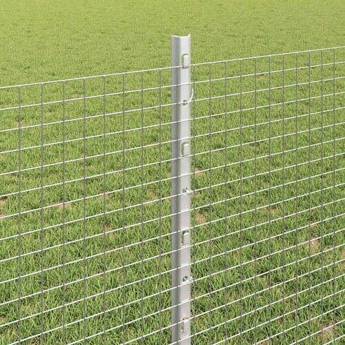  Zatvorena žičana ograda s postovima 50 x 0,8 m Pocinčani čelik Slike