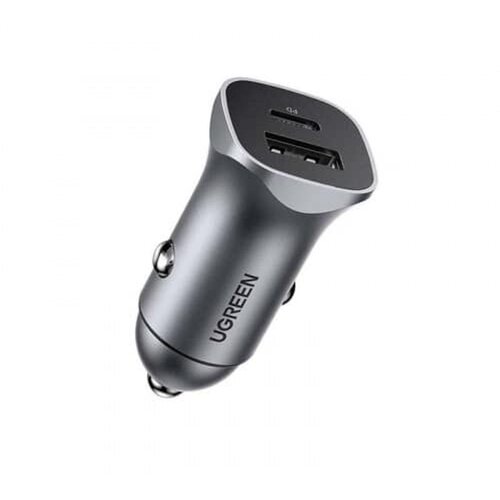 Ugreen AUTO PUNJAČ USB-A / USB-C PD 3.0 QC3.0 30W (SIVI) Slike