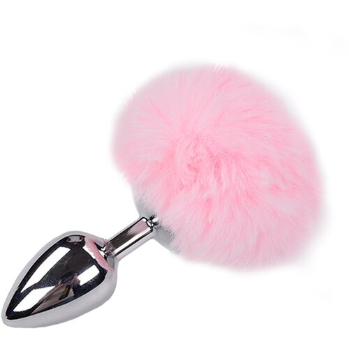Alive Metal Anal Fluffly Plug L Pink Slike