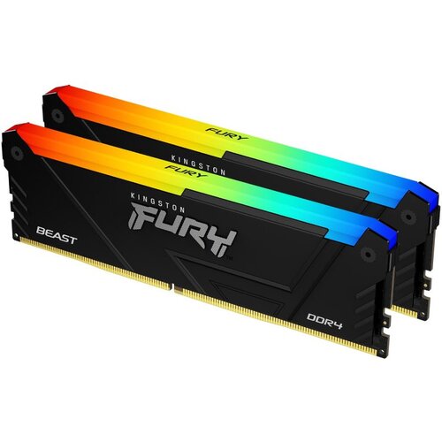 Kingston DIMM DDR4 32GB (2x16GB kit) 3200MT/s KF432C16BB2AK2/32 Fury Beast RGB Cene