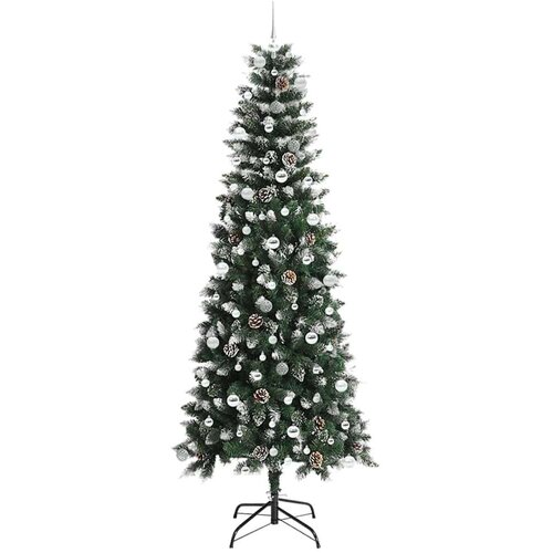 VidaXL Umjetno božićno drvce s stalakom Zelena 96 x 96 x 240 cm Slike