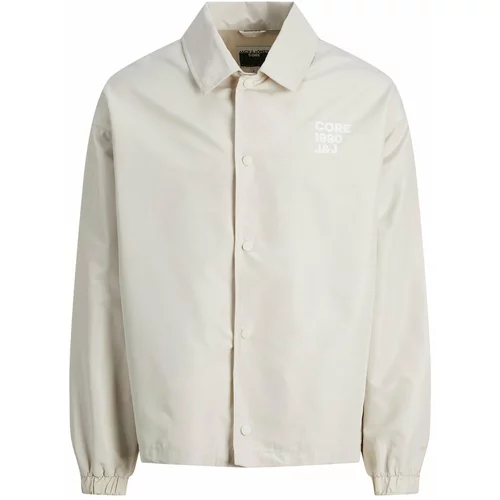 Jack & Jones Prehodna jakna 'Vibes' svetlo bež / bela
