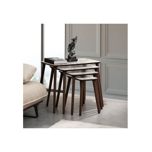 Hanah home Set stočića od 4 komada Luci White Slike