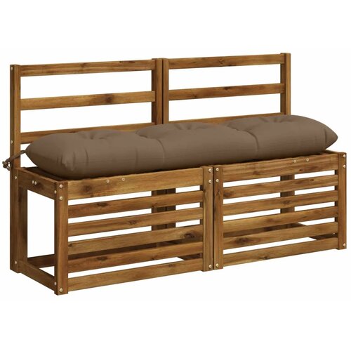  Jastučić za klupu VIANEN 100% poliester Sivosmeđa - Sivosmeđa 130 x 30 x 12 cm Slike
