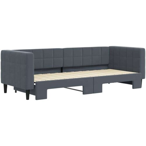 VidaXL dnevni krevet na razvlačenje bez madraca tamnosivi 80x200 cm Slike