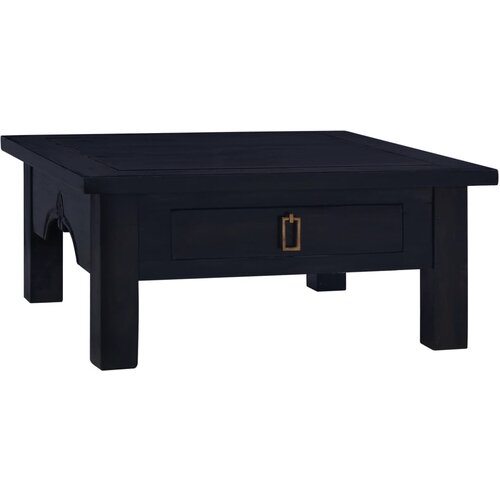 Furnova Klubska mizica svetlo črna kava 68x68x30 cm trden mahagonij, (21915710) Slike
