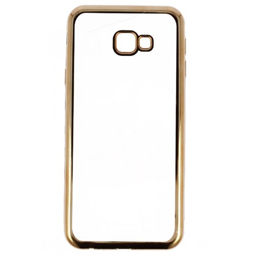  Silikonski ovitek z okvirjem za Samsung Galaxy J4 Plus (2018) J415 - zlat Cene