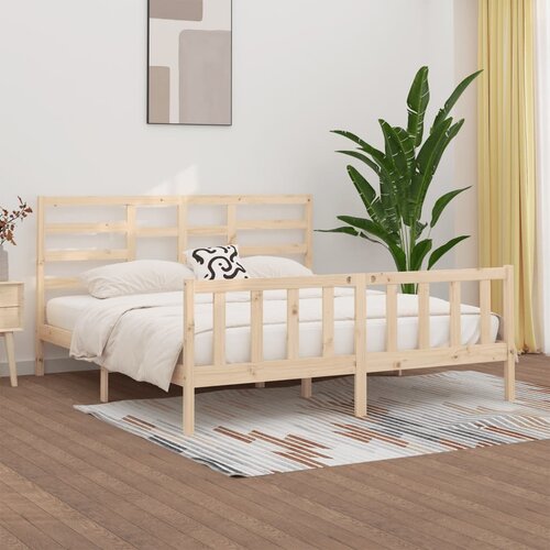 Furnova Posteljni okvir brez vzmetnice 200x200 cm trdna borovina, (21934505) Slike