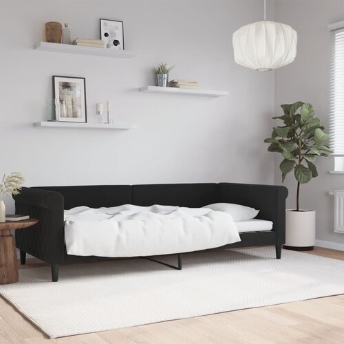 vidaXL Dnevni krevet crni 90 x 200 cm baršunasti Cijene