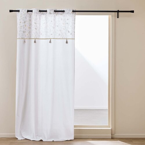 Douceur d int&amp;eacute;rieur Bela zavesa iz me&amp;scaron;anice bombaža 140x240 cm Duchesse &amp;ndash; Slike