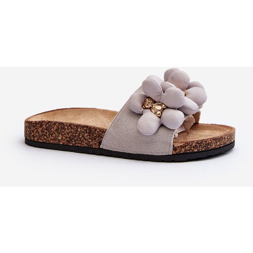 Boto Women's Grey Sandals with Decorations Bunlia Cene