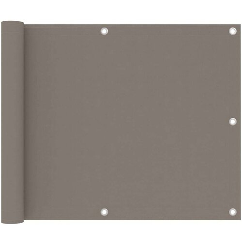 Balkonski zastor smeđe-sivi 75 x 600 cm od tkanine Oxford Slike