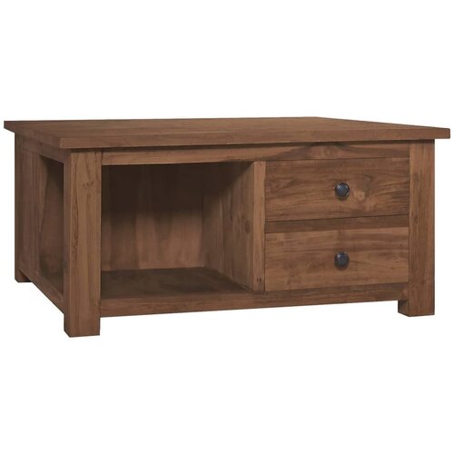 The Living Store Klubska mizica 68x68x33 cm trdna tikovina - Klubska Mizica, (21574032) Cene