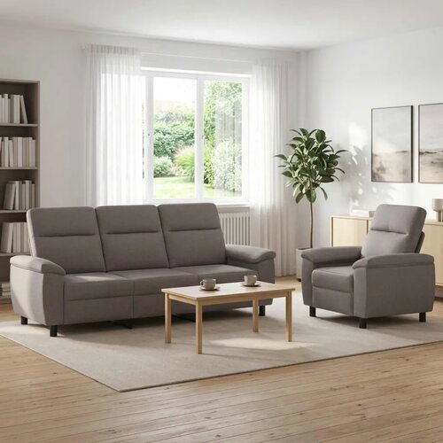  Set sofe 2 pcs Sivosmeđa Tkanina - Sivosmeđa 1 sjedalo + trosjed Cijene