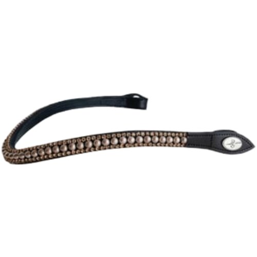 PS of Sweden Čelni trak Classic Pearl Earth Brown, black - COB Slike