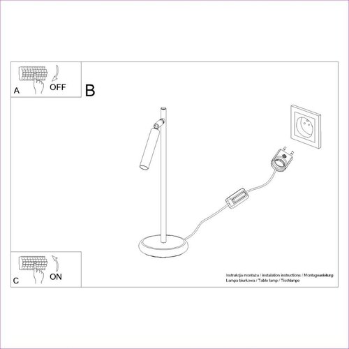 Stolna sollux SL.1469 - stona lampa pastelo 1xG9/8W/230V crna Slike