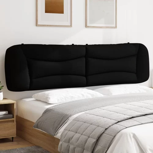 Jastuk za uzglavlje crni 200 cm od tkanine