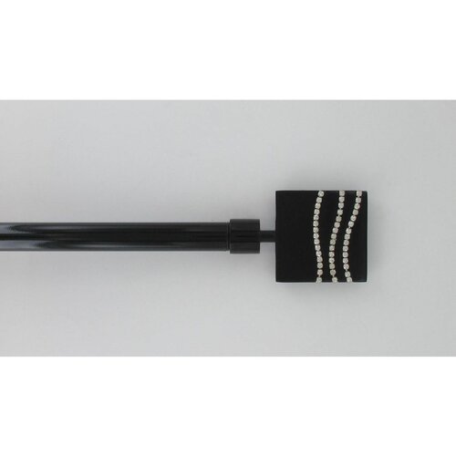Luance razvlačna garnišna set 120-210cm strass finial sjajno crna Cene